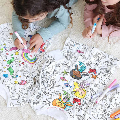 DIY Sarjakuvamaalattavat Pyjamat Lapsille