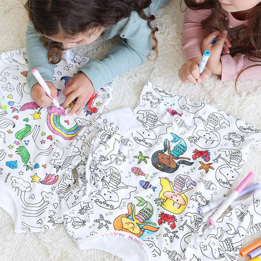 DIY Sarjakuvamaalattavat Pyjamat Lapsille