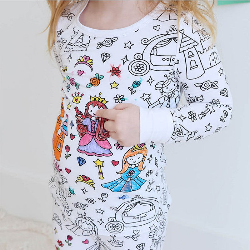 DIY Sarjakuvamaalattavat Pyjamat Lapsille