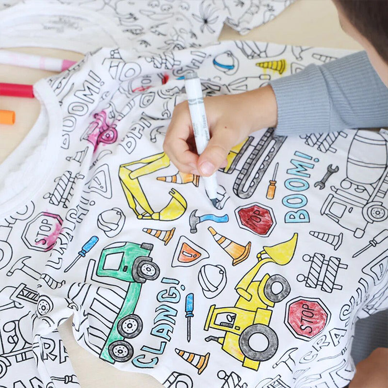 DIY Sarjakuvamaalattavat Pyjamat Lapsille