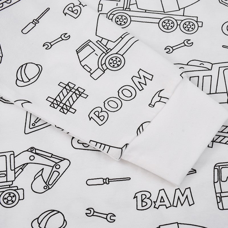 DIY Sarjakuvamaalattavat Pyjamat Lapsille