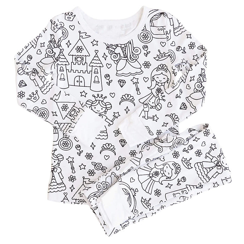 DIY Sarjakuvamaalattavat Pyjamat Lapsille