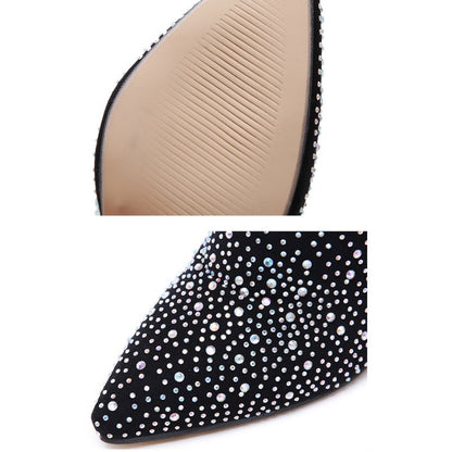 🌟50% OFF✨Glittering faux timantti polven saappaat naisille✨