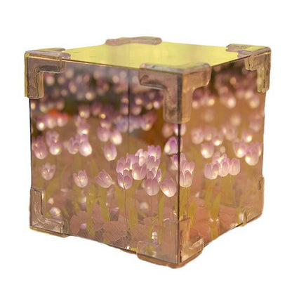 🎁Magic Cube DIY Tulip Mirror Light (lohkon muoto)