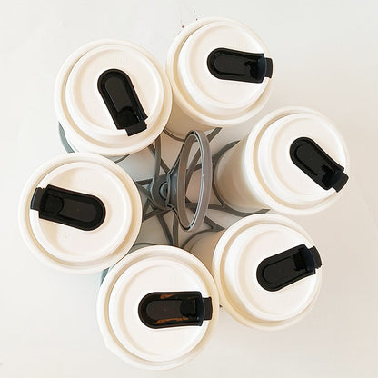 🥤🍺Taitettava muovinen 6 kupin juomapidike