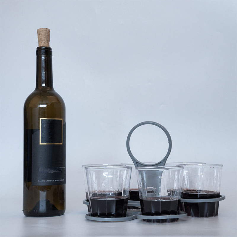 🥤🍺Taitettava muovinen 6 kupin juomapidike