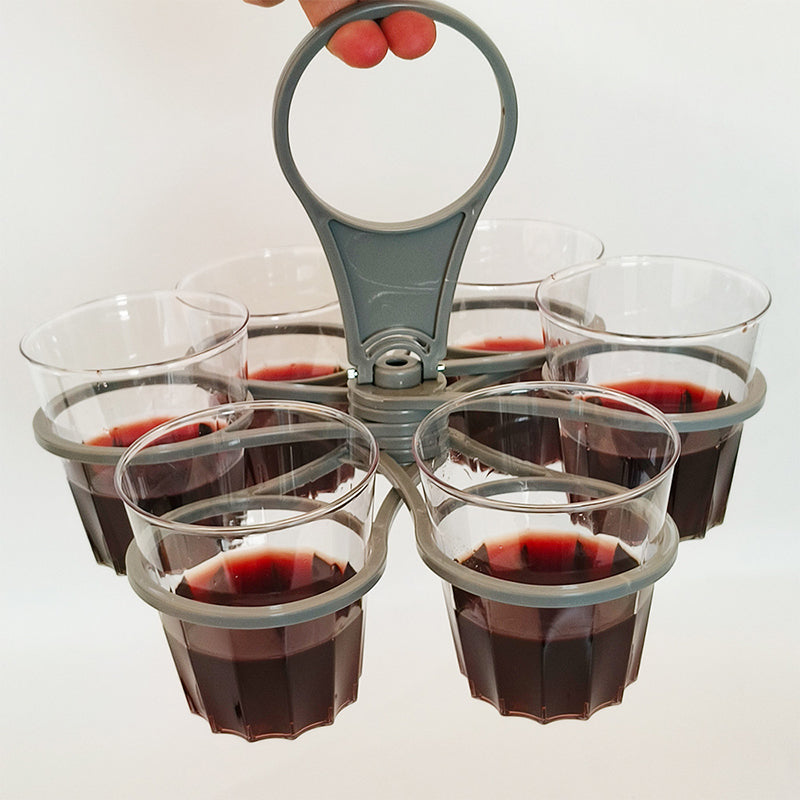 🥤🍺Taitettava muovinen 6 kupin juomapidike