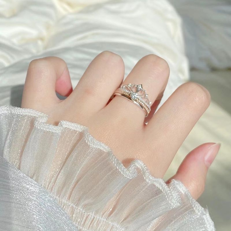💍Elegantti kruunu zirkonia sormukset