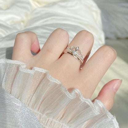 💍Elegantti kruunu zirkonia sormukset