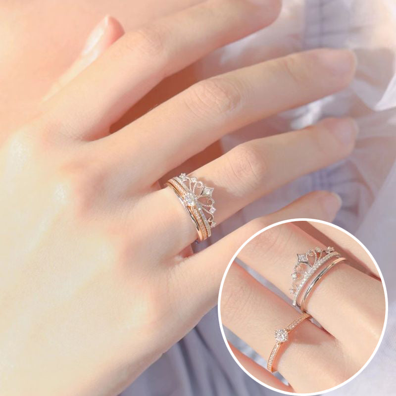 💍Elegantti kruunu zirkonia sormukset