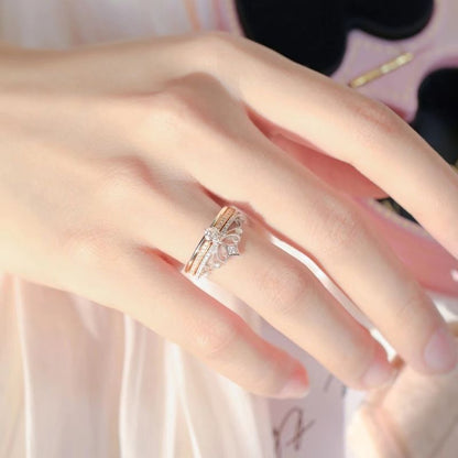 💍Elegantti kruunu zirkonia sormukset