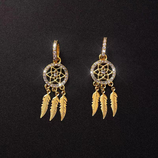 (🔥Uutuus - 48 % alennus)Dreamcatcher Crystal Charm korvakorut🔆