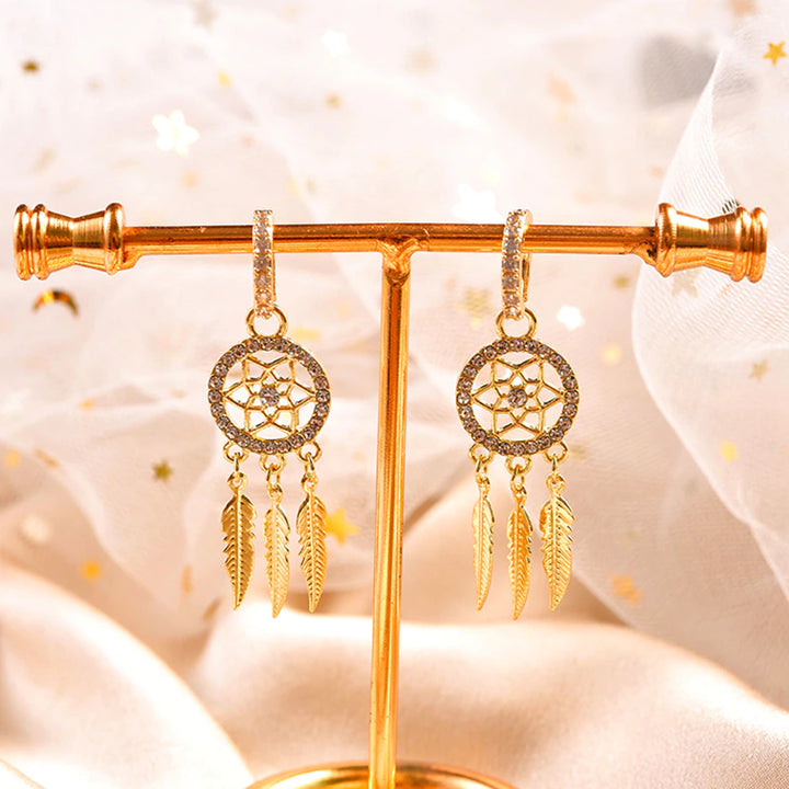 (🔥Uutuus - 48 % alennus)Dreamcatcher Crystal Charm korvakorut🔆