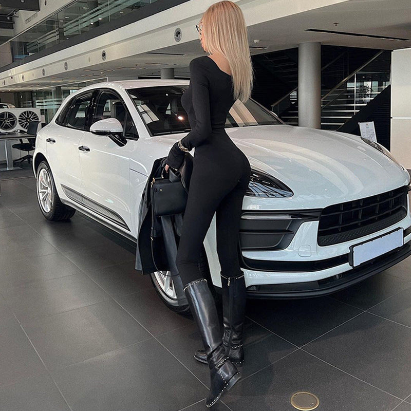 🤩 Uudet Tuotteet -50% ALE💖Slim Fit Long Sleeve Zip Jumpsuit