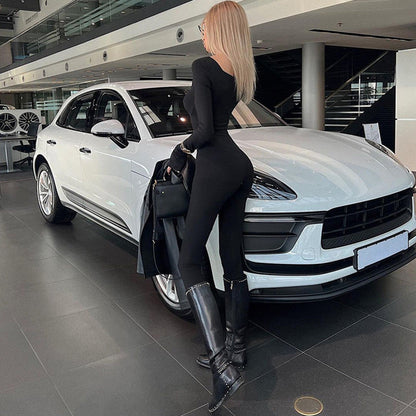 🤩 Uudet Tuotteet -50% ALE💖Slim Fit Long Sleeve Zip Jumpsuit