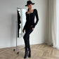 🤩 Uudet Tuotteet -50% ALE💖Slim Fit Long Sleeve Zip Jumpsuit