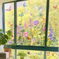 💐Kuuma myynti 50 % alennus💞Värikäs kukkakimppu ikkunatarra -ikkunatarra 🖼️(leikattavissa vapaasti kokoon)
