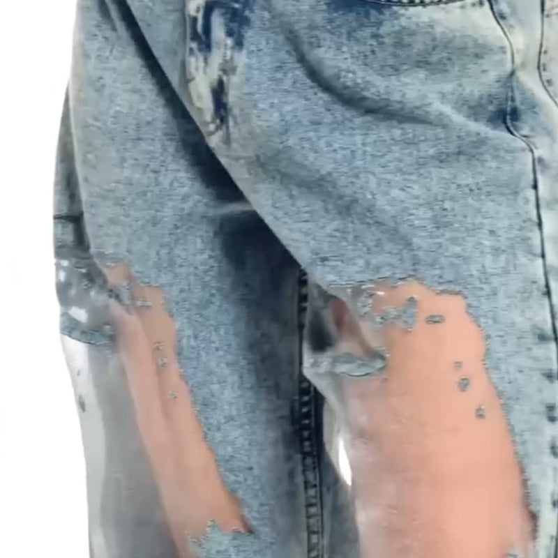 🌸 Kevätspecialit 🌸 Naisten vintage-verkko patchwork painetut farkut