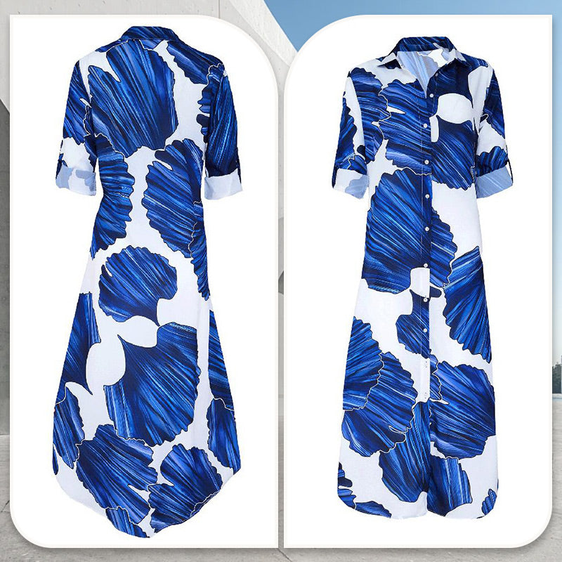 Pitkähihaiset maksimekot, joissa kukkaprintti ja käänne