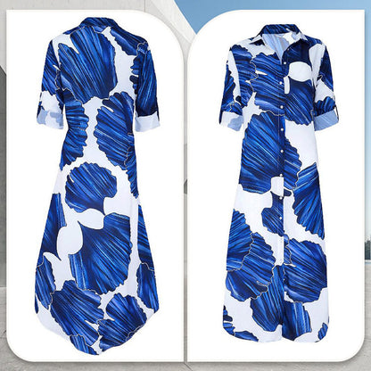 Pitkähihaiset maksimekot, joissa kukkaprintti ja käänne