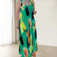Elegantti pehmeä olkaimeton kukallinen liikkuva mekko