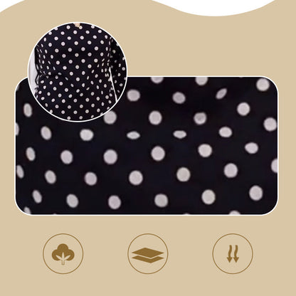 Naisten Polka Dot Cutout hihan polvipituinen mekko