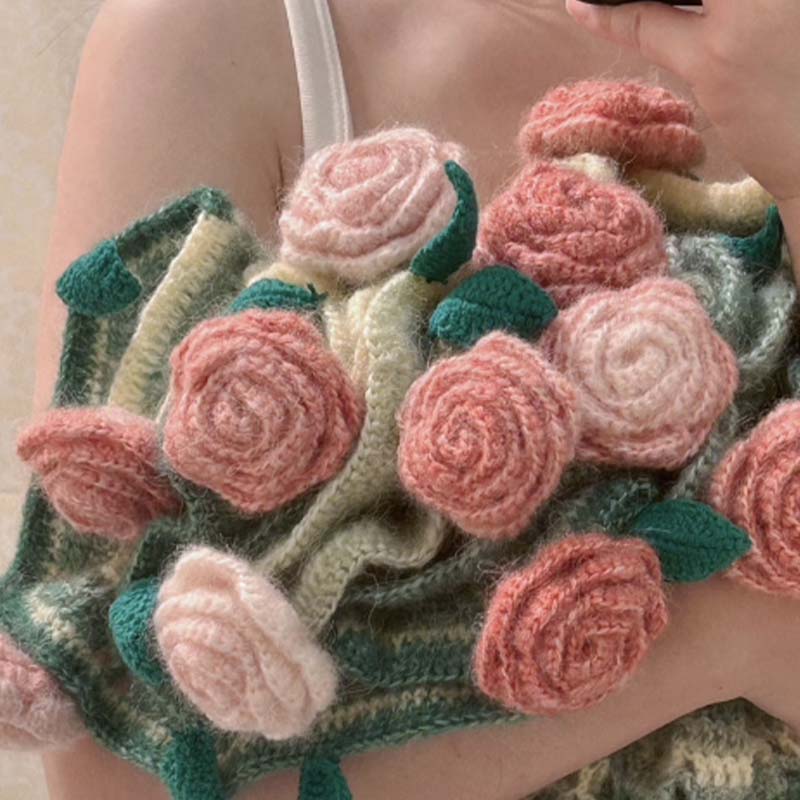 🎁2025 Nouveaux produits💐Couverture bouquet au crochet