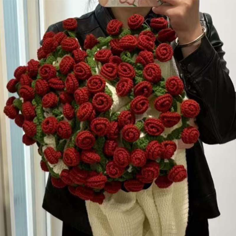 🎁2025 Nouveaux produits💐Couverture bouquet au crochet