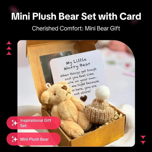 💖 Lääke nukke - lahja 🎁 Käsintehty mini pehmo karhu laatikossa