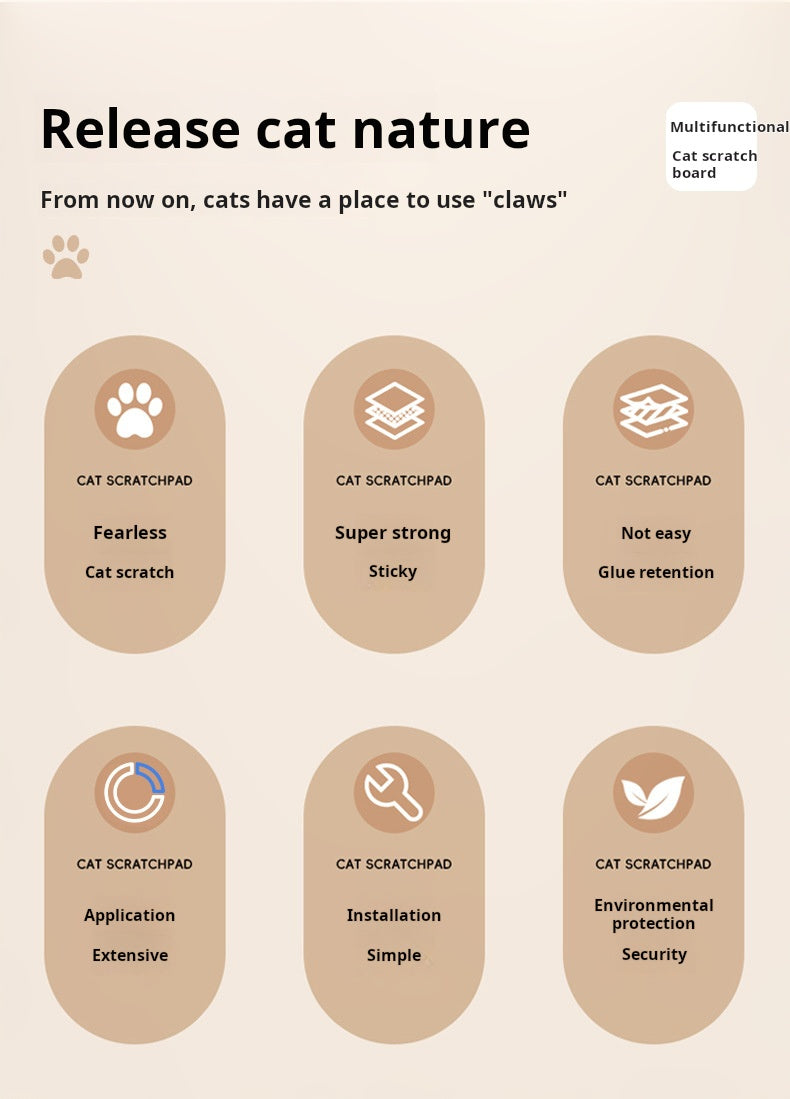 Seinään Kiinnitettävä Kissan Raapimisalusta