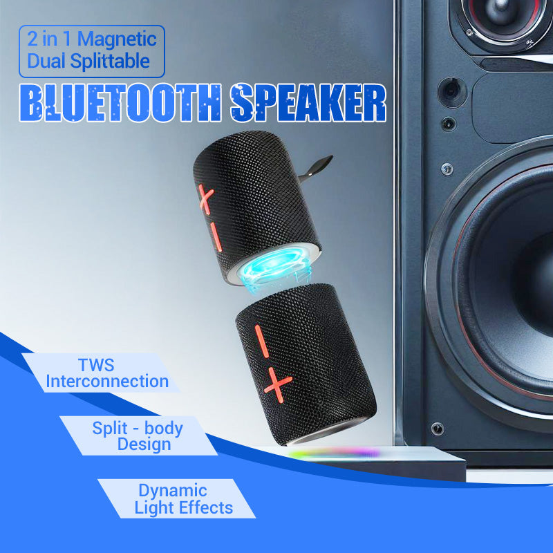 🎅 Joulun Ennakkomyynti 🎁 2-in-1 Magneettinen Kaksoisirrotettava Bluetooth-Kaiutin