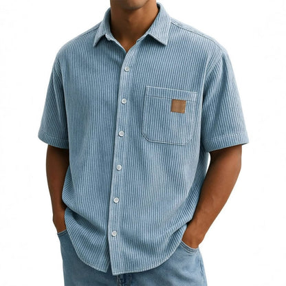 Miesten Vintage-tyyliset Lyhythihaiset Napilliset Paidat