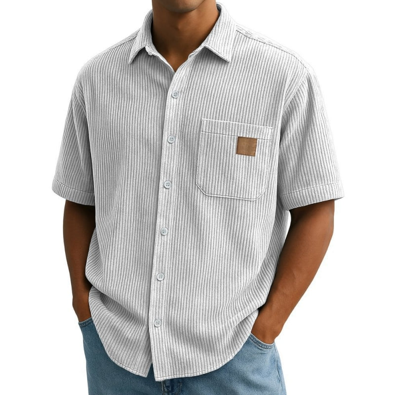 Miesten Vintage-tyyliset Lyhythihaiset Napilliset Paidat