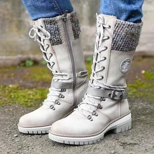 🎁 Kuuma Ale 49% ALENNUS🔥 Naisten vedenpitävät polvenkorkuiset talvisaappaat 👢