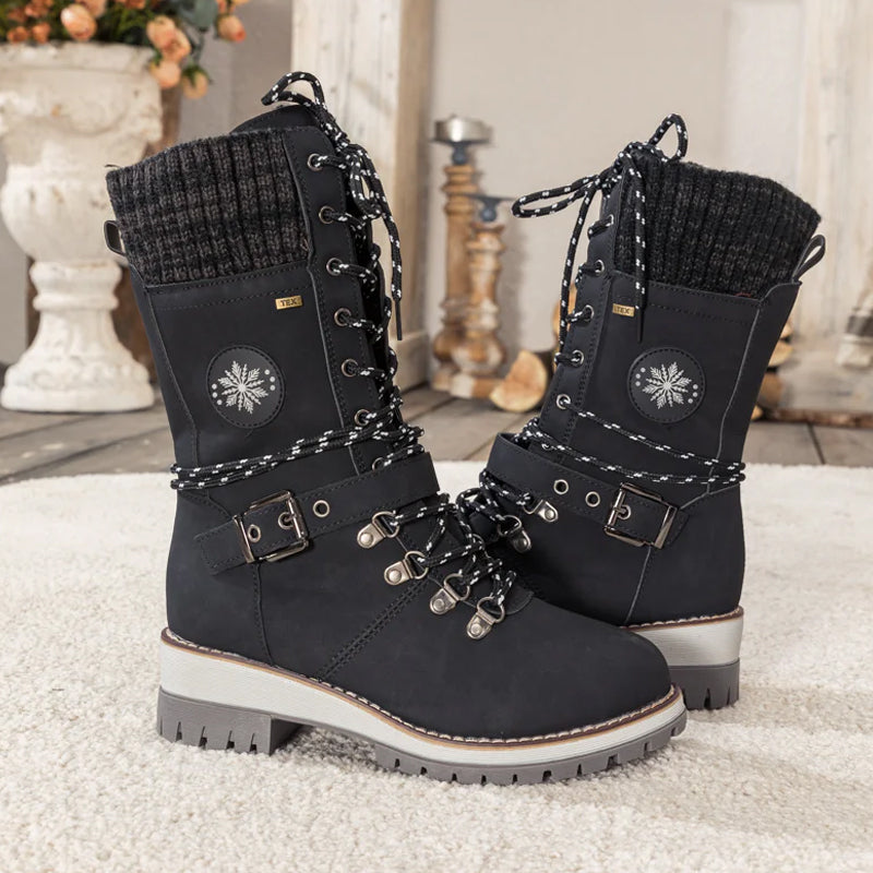 🎁 Kuuma Ale 49% ALENNUS🔥 Naisten vedenpitävät polvenkorkuiset talvisaappaat 👢