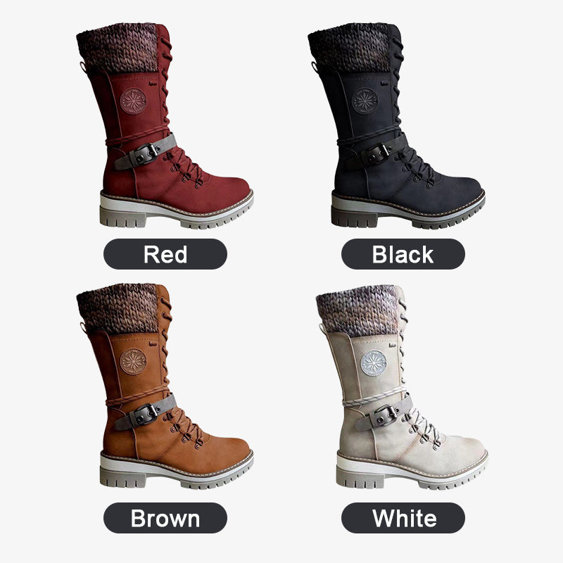 🎁 Kuuma Ale 49% ALENNUS🔥 Naisten vedenpitävät polvenkorkuiset talvisaappaat 👢