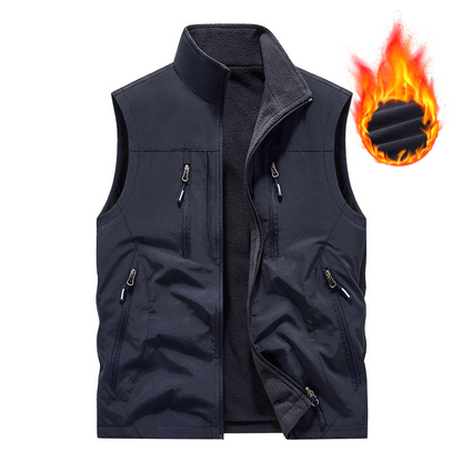 ⏰ Rajoitettu aika — 50 % ALENNUS 🔥 🧥 Miesten ylisuurikokoinen hihaton liivitakki taskuilla