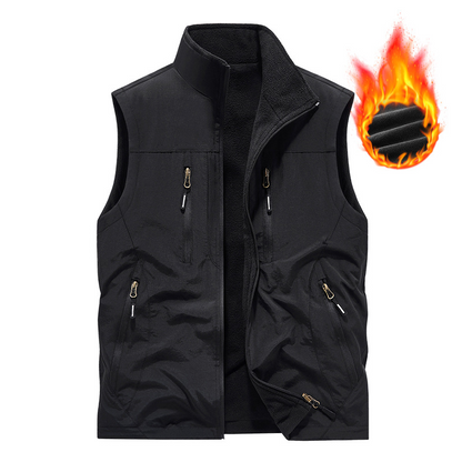 ⏰ Rajoitettu aika — 50 % ALENNUS 🔥 🧥 Miesten ylisuurikokoinen hihaton liivitakki taskuilla