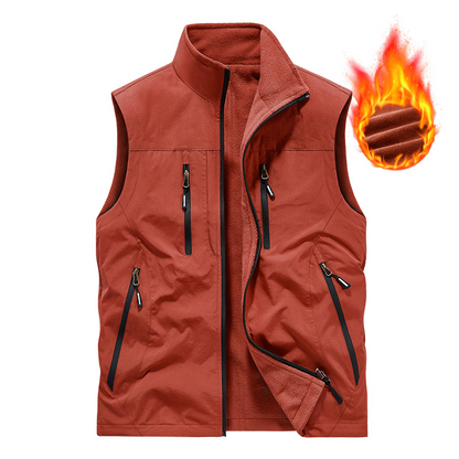 ⏰ Rajoitettu aika — 50 % ALENNUS 🔥 🧥 Miesten ylisuurikokoinen hihaton liivitakki taskuilla