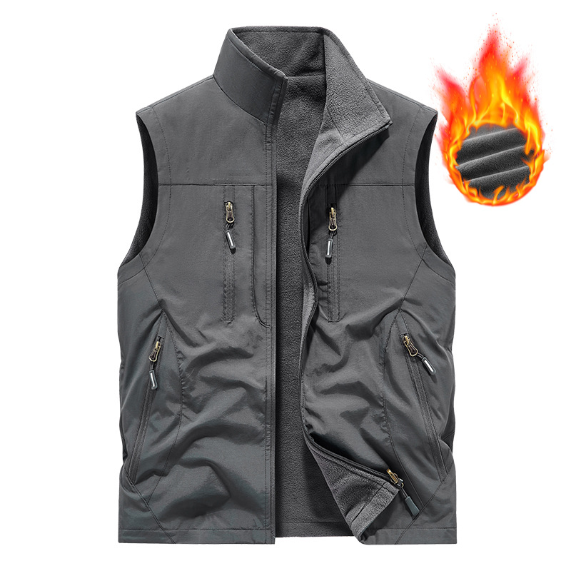 ⏰ Rajoitettu aika — 50 % ALENNUS 🔥 🧥 Miesten ylisuurikokoinen hihaton liivitakki taskuilla