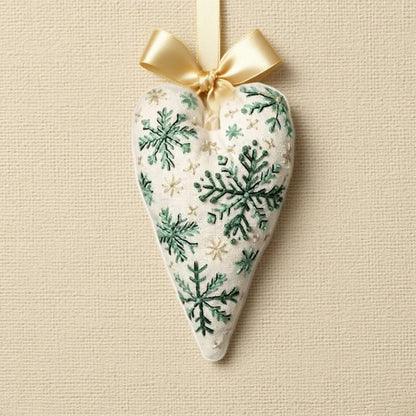 Sydämenmuotoinen käsin kirjottu joulusetti