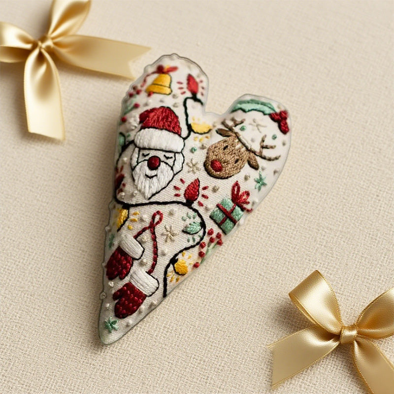 Sydämenmuotoinen käsin kirjottu joulusetti