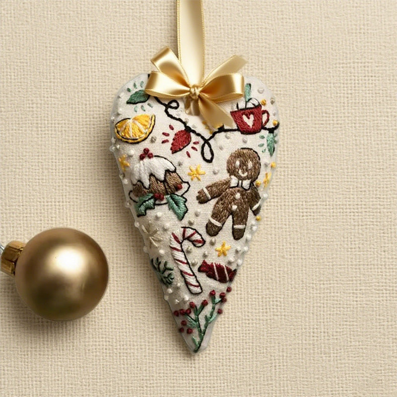 Sydämenmuotoinen käsin kirjottu joulusetti