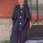 Women's Relaxed Fit Top & Wide Leg Pants Set