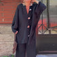Women's Relaxed Fit Top & Wide Leg Pants Set