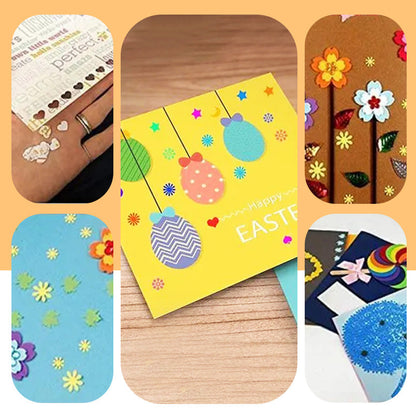 Tee-se-itse-paperirei'ityssarja lapsille – Luo hauskoja muotoja (tähdet/sydämet/eläimet) askarteluun ja muistikirjoihin