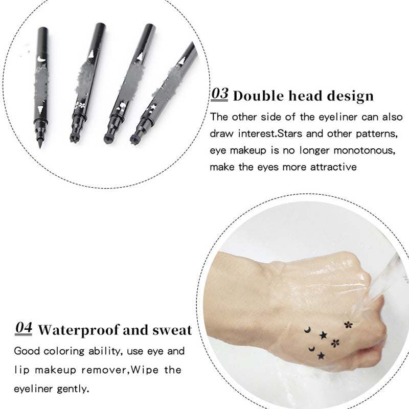 Vedenpitävä kaksipäinen eyeliner-kynä