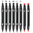 Vedenpitävä kaksipäinen eyeliner-kynä