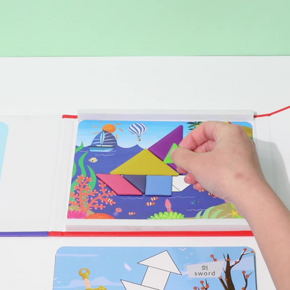 Lasten Magneettinen Tangram-Palapelisarja