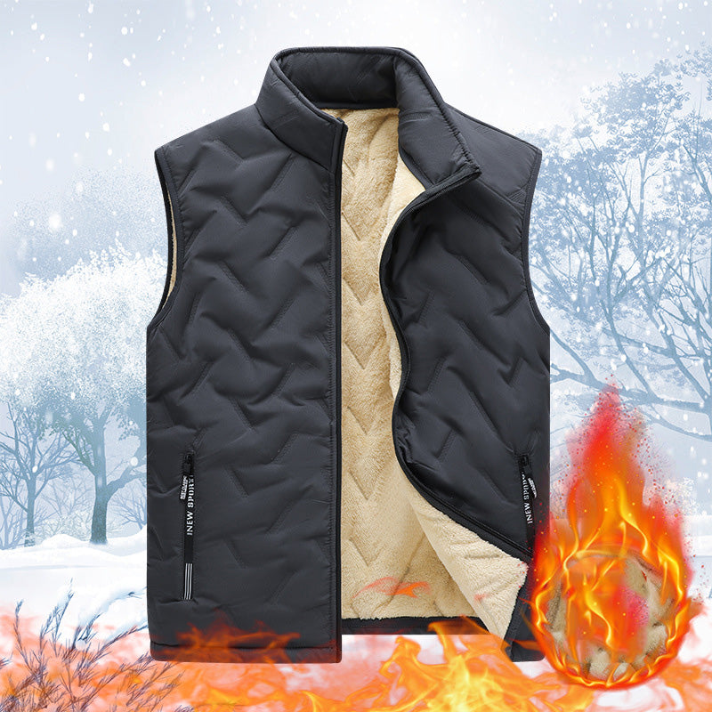 💖KUUMA TARJOUS 50 % ALENNUS✨️❄️ Unisex talvinen lämmin hihaton tikattu liivi fleecevuorella